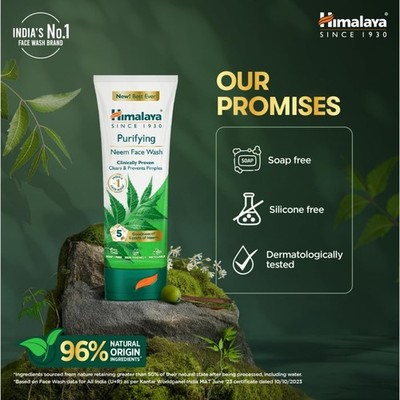 Himalaya Purifying Neem Face Wash 400ml Natural Acne Treatment Face Cleanser