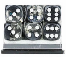 SDZ000811 12 mm D6 Cube Set - Clubs - 18 Count