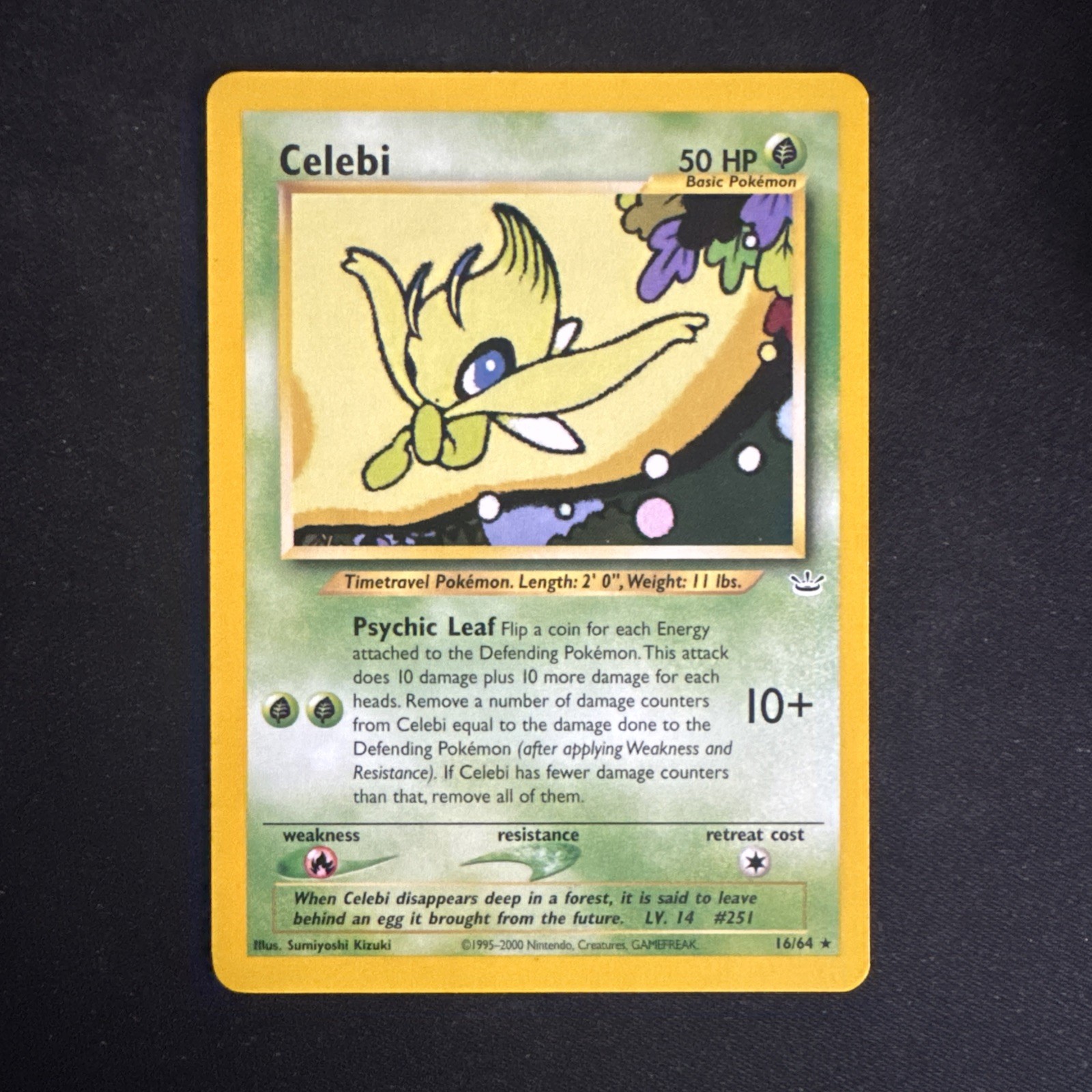 Pokemon TCG Celebi 16/64 Neo Revelation Legendary Card Regular NM Vintage