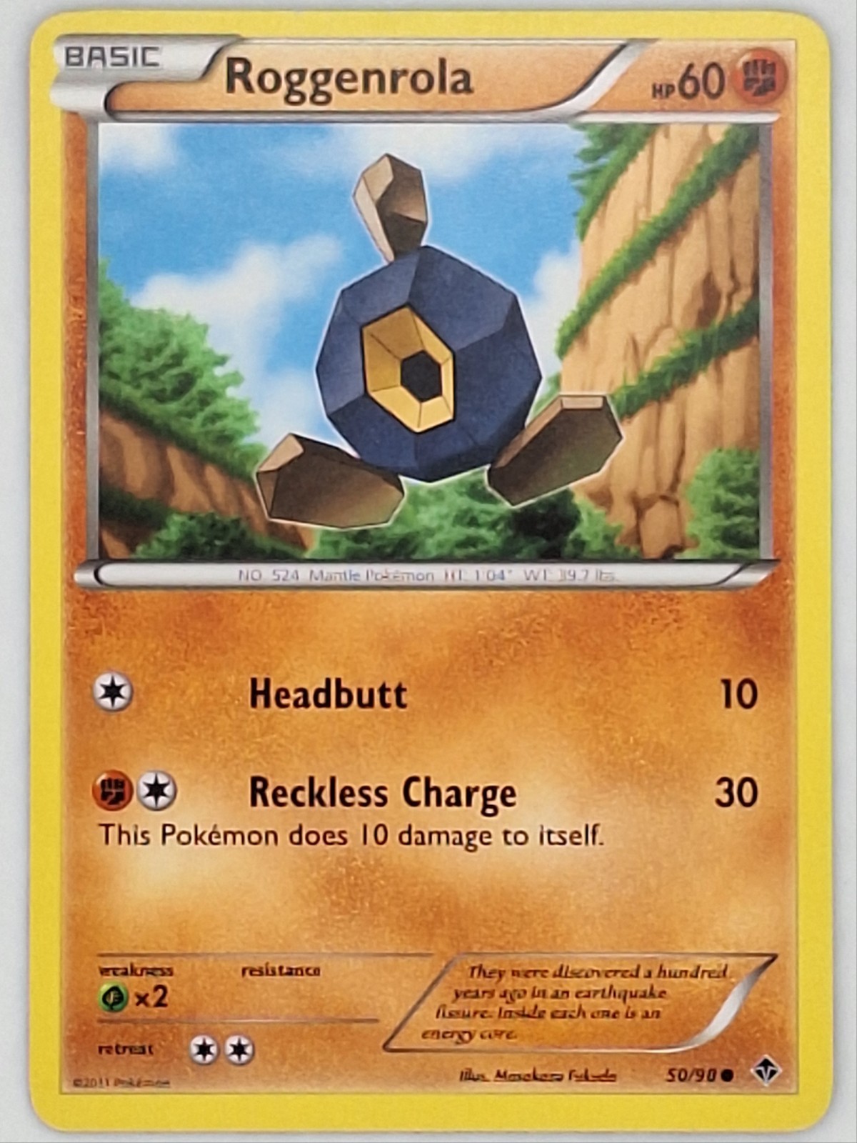 Roggenrola 50/98 Pokemon - Black and White Emerging Powers MP