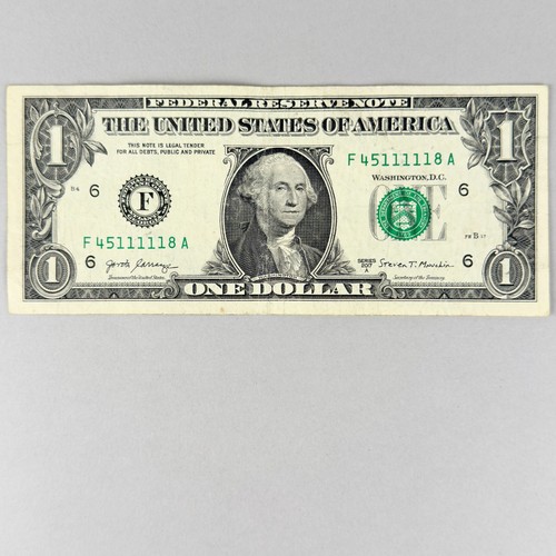 Five in a Row 1s (..11111..) Dollar Fancy Serial Number Free Shipping - Picture 2 of 5