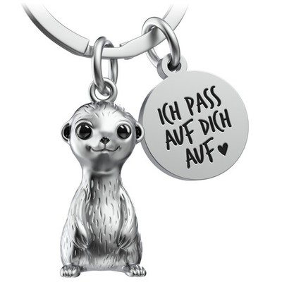 Erdmännchen Schlüsselanhänger ''Sammy'' - Meerkat Glücksbringer mit Gravur