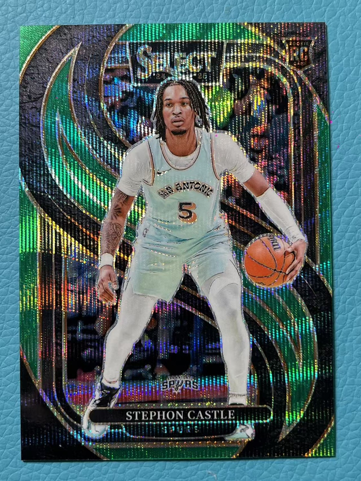 Stephon Castle 2024-25 Panini Select 33/50 Green Wave Premier Level RC #175