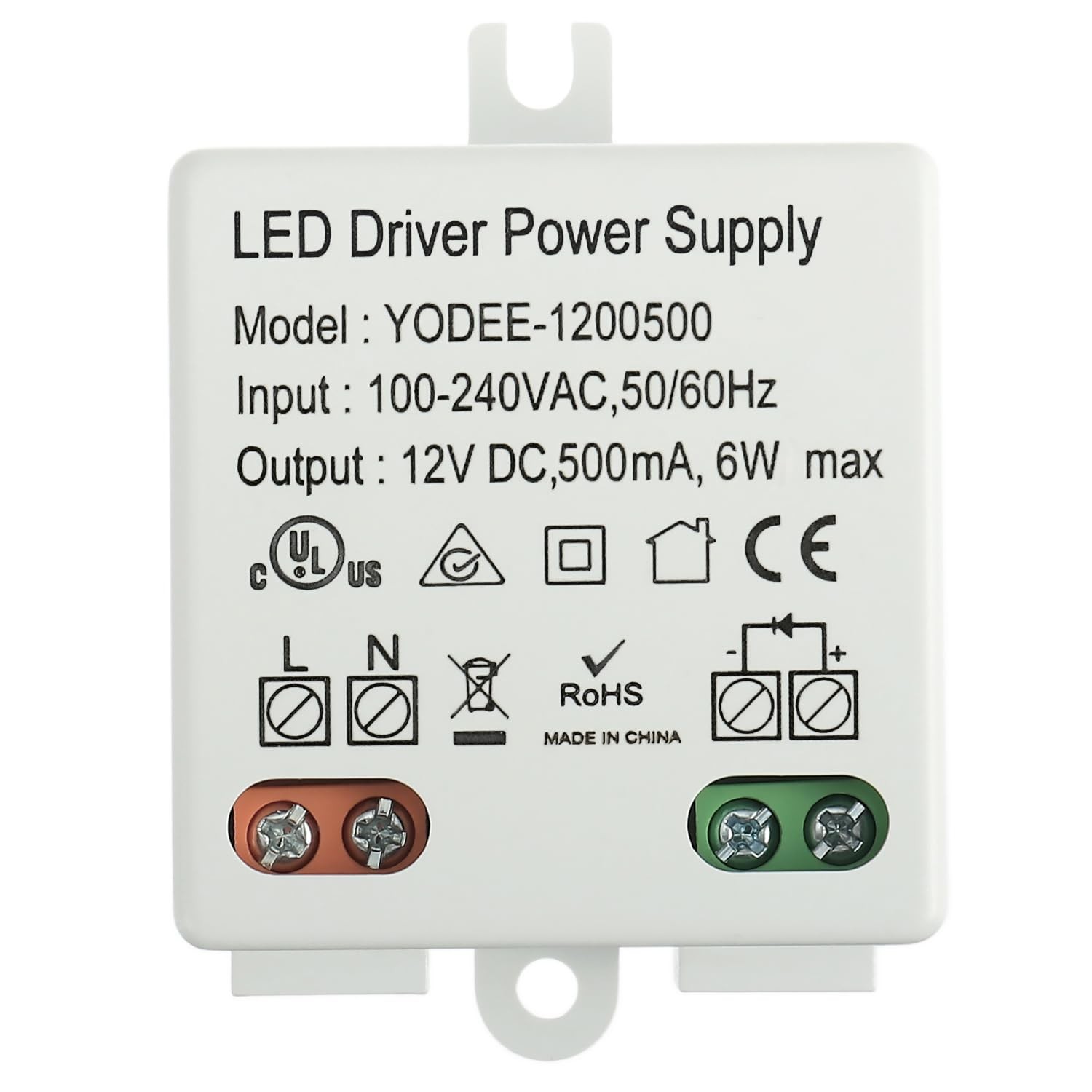 Mini transformateur LED 12V DC 6W pour lampes basse tension