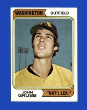 1974 Topps Set-Break # 32 Johnny Grubb EX-EXMINT (variation) *GMCARDS*