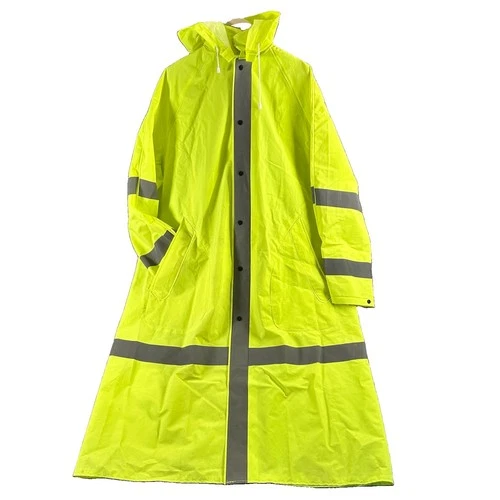 Neese 1870C Econo-Viz Coat w/ Snap Up Closure Tape-FIRE REACUE- XL- Green - product listing photo