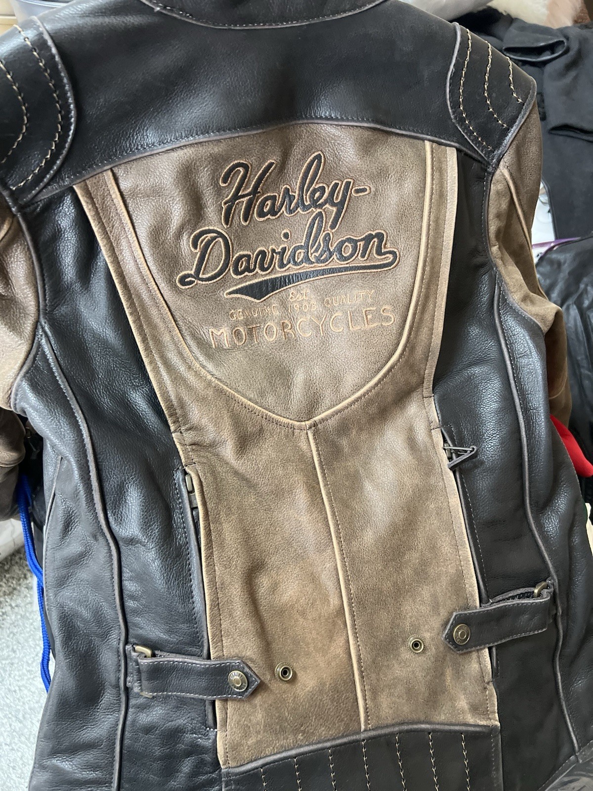 Harley-Davidson Women's Vintage Leather Biker Jacket USA Made, Size Small