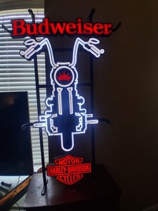 budweiser harley davidson sign