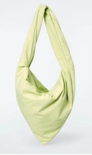 COS Kite Shoulder Bag Light Line Green Nylon Zip Closure