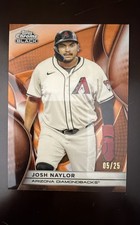 2025 Topps Chrome Black - Josh Naylor #36 Orange Refractor /25
