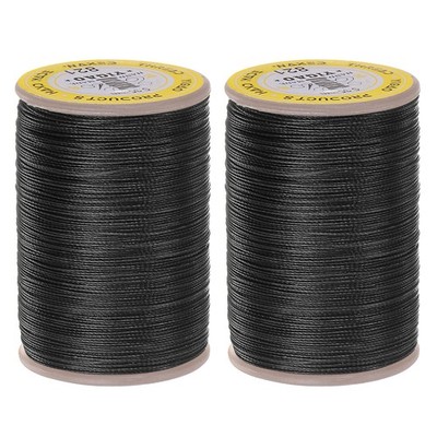 2pcs Upholstery Sewing Thread 328 Yards 300m Polyester String Black
