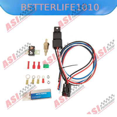 Temperature Relay Switch & Sensor Set (for 3/8'' Electric Engine Fan Combo)/