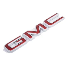 New OEM Factory 2019-2026 GMC Yukon /XL Rear Red Chrome Liftgate Tailgate Emblem