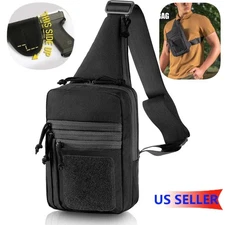 Tactical Gun Bag Pistol Holster Concealed Carry Chest Crossbody Pack Handgun Bag