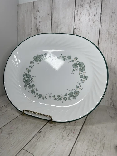 Corelle Callaway Ivy Green Swirl Oval Serving 12 1/4” X 10”