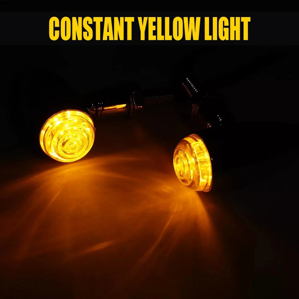 Набор из 2 желтых указателей поворота для мотоцикла BMW Suzuki Harley грязи велосипеда - Изображение 3 из 4