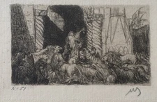 Marius Alexander Jacques Bauer (Dutch 1867-1932) Sprookje 1897 Signed Etching