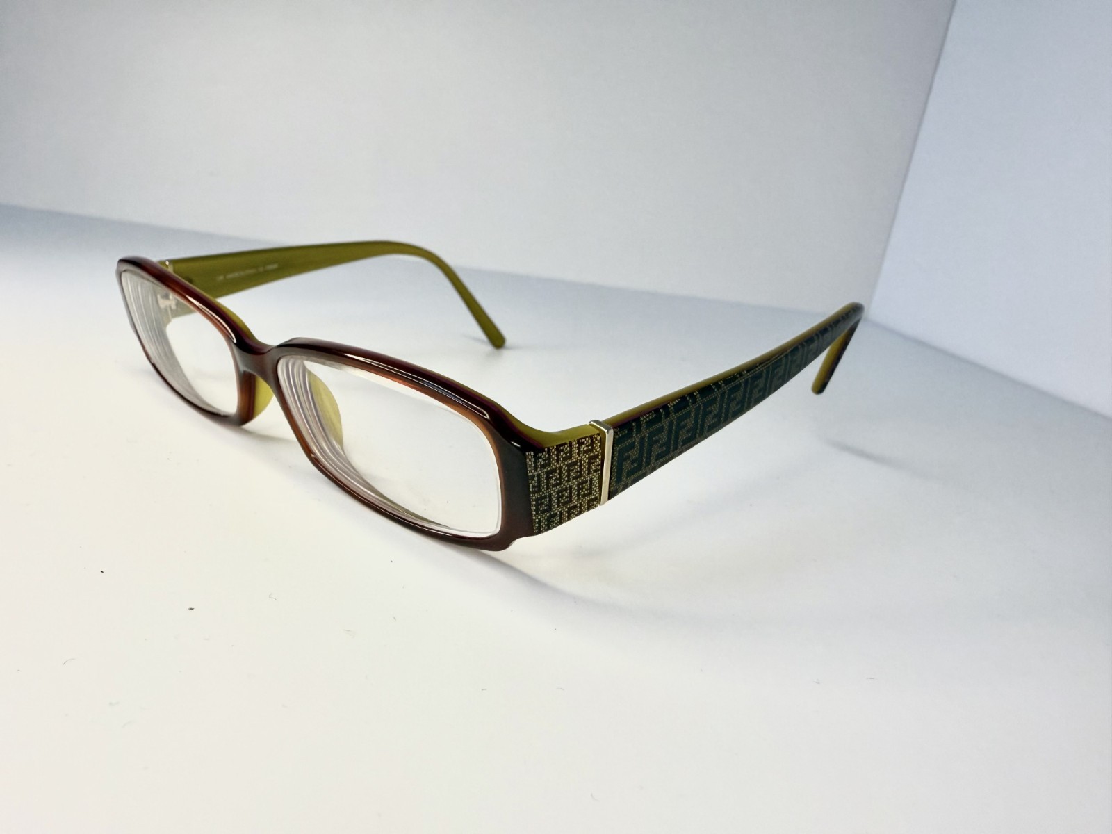 Fendi F735 281 Women's Eyeglasses Frames Green Tortoise Made in Italy Authentic thumbnail 6