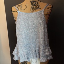 Chanel NAECY Iridescent Light Blue Top 36 New With tags