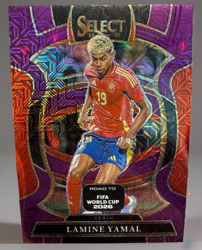 Panini 2025-26 Select Road to FIFA WC 2026 Lamine Yamal #68 purple mojo