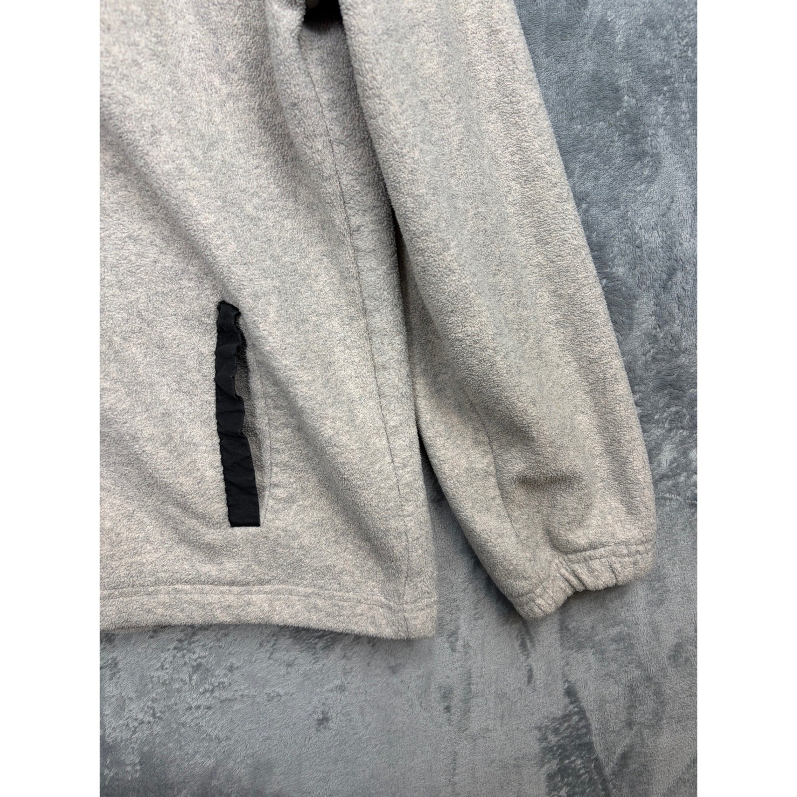 Alpine Tek by Palmettos Mens Large Gray Full Zip Fleece Jacket Mock Neck RN68156 - second product detail image