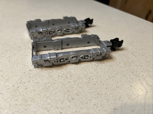 2 American Flyer Gilbert S Gauge 6 Wheel Diesel Silver Truck Frames W Couplers - Afbeelding 22 van 24
