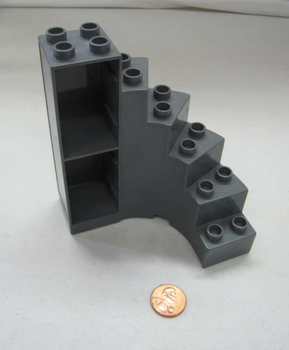 Lego Duplo GREY SPIRAL STAIRWAY STAIRCASE Castle #4820 Vintage Steps Stairs