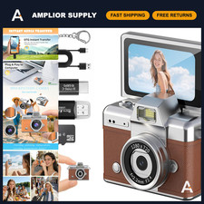 Mini Keychain Camera 1080P HD Portable Flip Screen, 16GB SD Card, Travel Gift