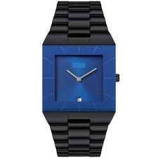 Image of STORM Omari Grand Mens Watch Blue Dial Black Bracelet 47544/SL/B