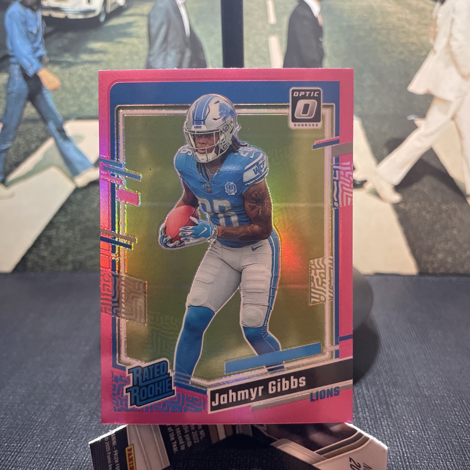 2023 Panini Donruss Optic Rated Rookie Pink Prizm Jahmyr Gibbs #236