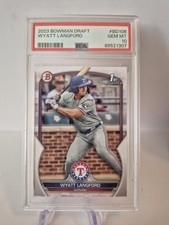 PSA 10 WYATT LANGFORD 1st 2023 Bowman Draft Paper RANGERS Rookie RC GEM MINT