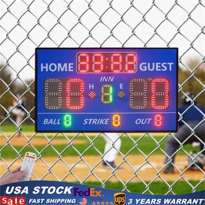 Baseball/Basketball Scoreboard Portable LED Digital Scoreboard w/ Remote US
