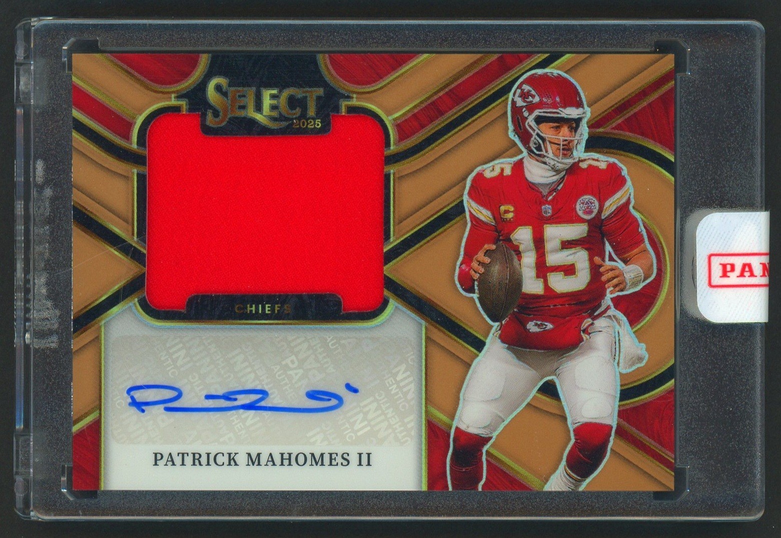 2025 Panini Select Copper Prizm Patrick Mahomes II Jersey AUTO 32/49