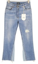LIU JO Women's Jeans W28 Blue Distressed Painted Ripped Ankle Style *