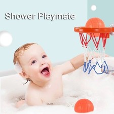 Baby Bath Basketball Toy Set Mini Hoop with 3 Balls Kids Water Play Game
