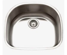 Houzer MS-2409-1 Undermount Stainless Steel Single D Bowl Kitchen Sink Open Box