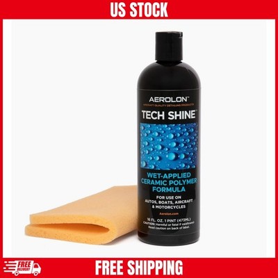 Aerolon Tech Shine Fast Wet-Applied Polymeric Car Wax Coating Car Bike Boat 16oz