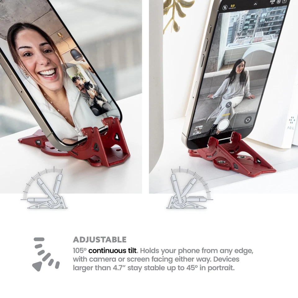 Pocket Tripod PROv2 Wallet-Size iPhone Tripod - Universal Kit (Blood Red) - Image 3 of 4