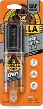 GORILLA GLUE 5 Min 2 Part EPOXY Syringe 25ml Resealable Clear Gap Filler- UK