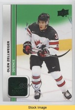 2023 Upper Deck Team Canada Juniors Men's U-20 Green Olen Zellweger #3 READ z6b