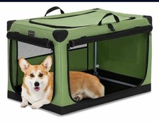 Petsfit 30 Inch Soft Dog Crate, Adjustable Compatibility, Green