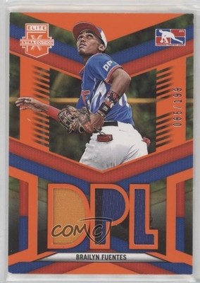 2023 Panini Elite Extra Edition DPL Materials Orange 85/199 Brailyn Fuentes 1xd
