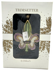 Trimsetter Dillard&rsquo;s Fleur de Lis Glass Ornament New Orleans Mardi Gras Poland