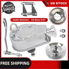 Power Steering Pump+Double 2-Groove Pulley+Bracket Kit For SBC BBC Chevy Silver