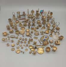Vintage Miniature Brass Items Ideal For Dolls House Over 50 items Old Heritage 