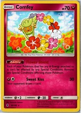Pokemon Card - Comfey Guardians Rising 93/145 2017 Holo Rare Holo Holo LP