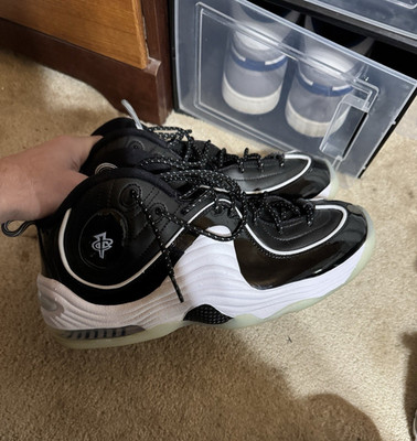 Nike Air Penny 2 Black White Mid Top Basketball Sneakers Men's