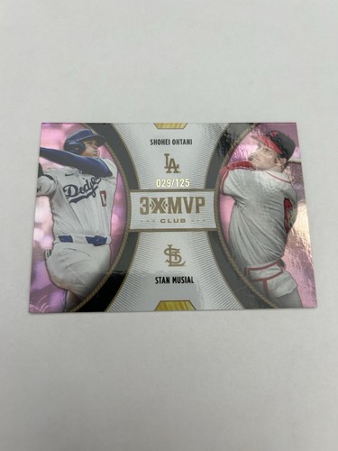 2025 Topps Welcome to the Club 3X MVP Shohei Ohtani / Stan Musial Dual Pink /125