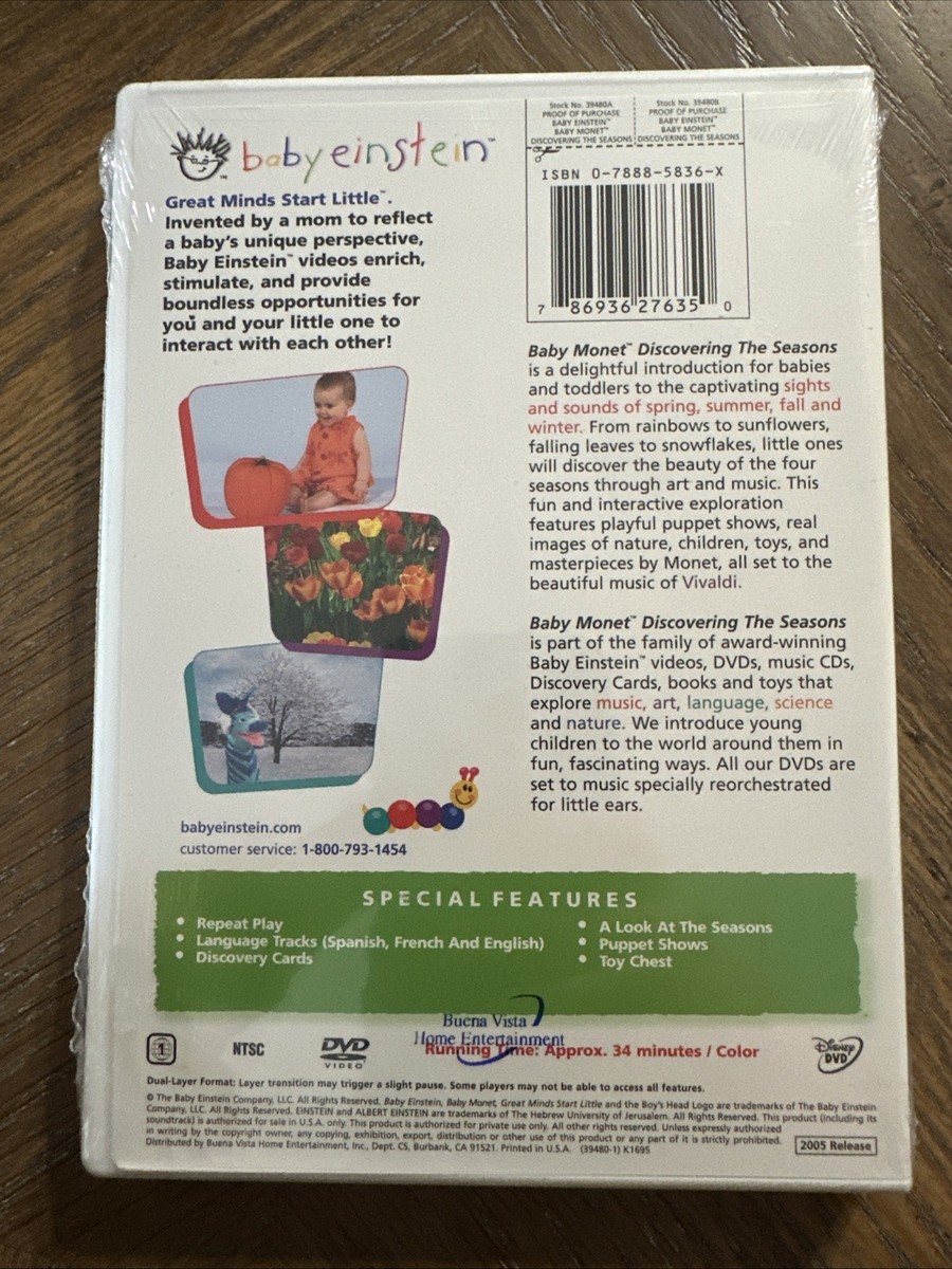 Baby Einstein: Baby Monet - Discovering The Seasons (DVD, 2005