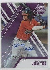 2017 Panini Elite Extra Edition Aspirations Purple /100 Jonah Todd #196 Auto 8d2